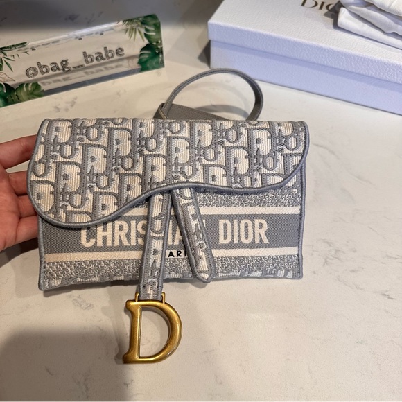 Christian Dior Saddle Slim Belt Bag Oblique Grey - Picture 3 of 14